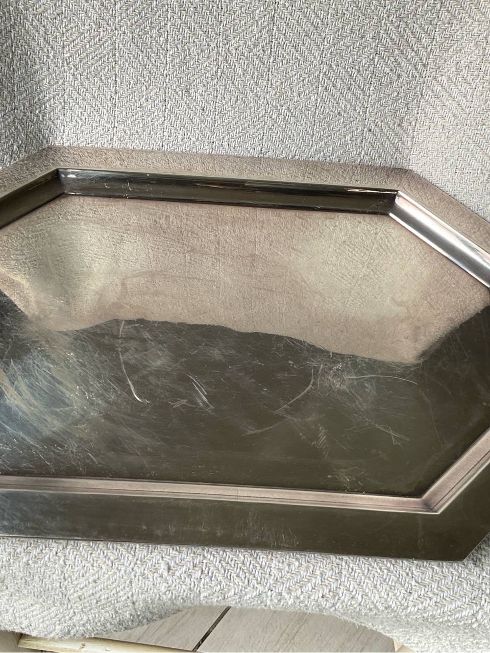 Vintage serving tray with handles (silver overplated)
